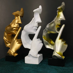 Dazzling Decor Abstract Resin Silence Thinker Statue - Dazzling Decor