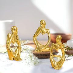 Dazzling Decor Luxurious Golden Abstract Thinker Statue - Dazzling Decor