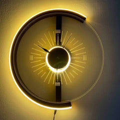 Dazzling Decore Warm Silent Neon Clock