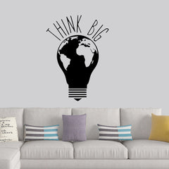 Dazzling Decor Think Big Light Bulb Motivational Art - Dazzling Decor