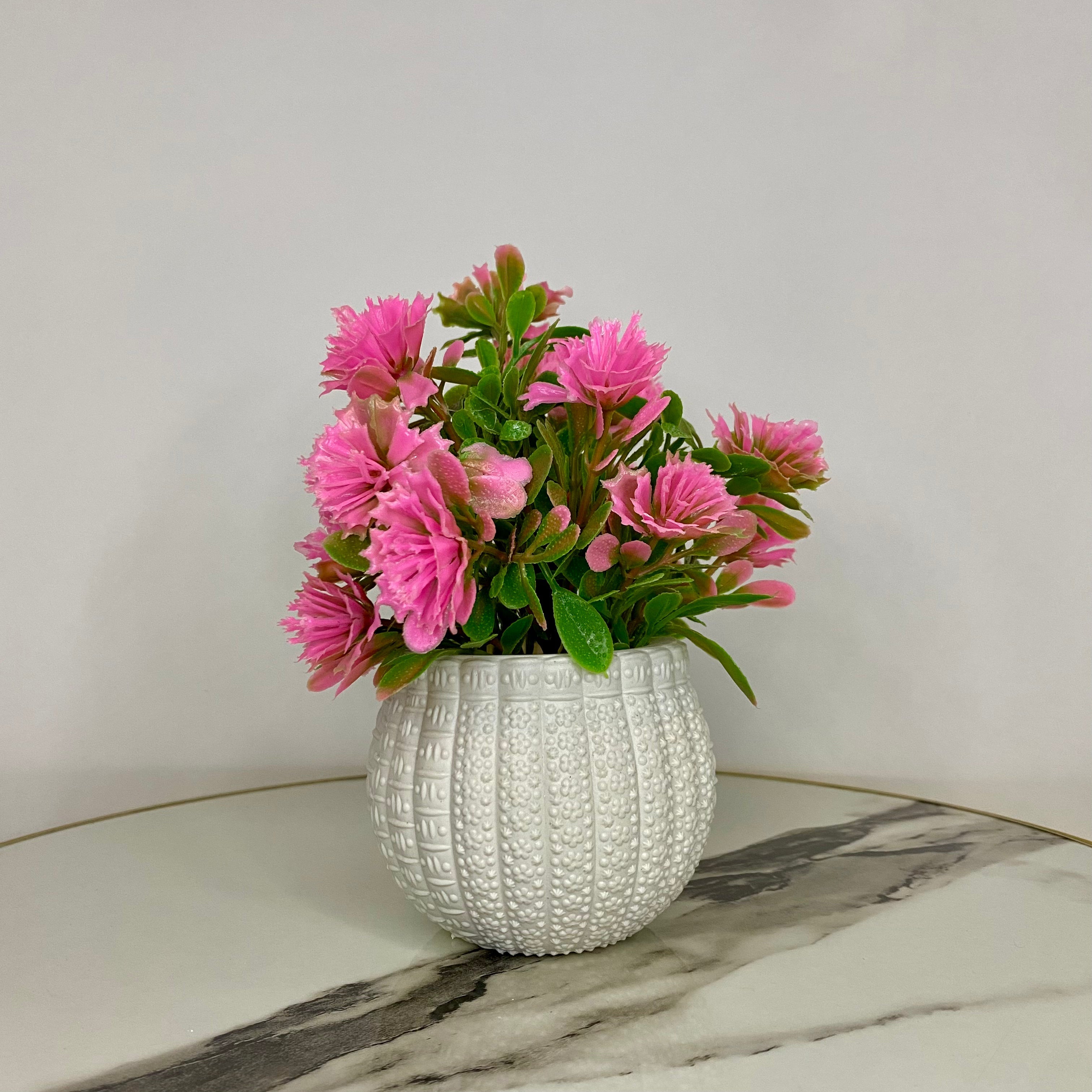 Dazzling Decore Mini Artistic Pink Flower Pot