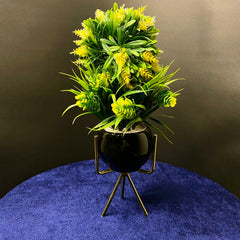 Dazzling Decore Modern Golden Tripod Succulent Plant