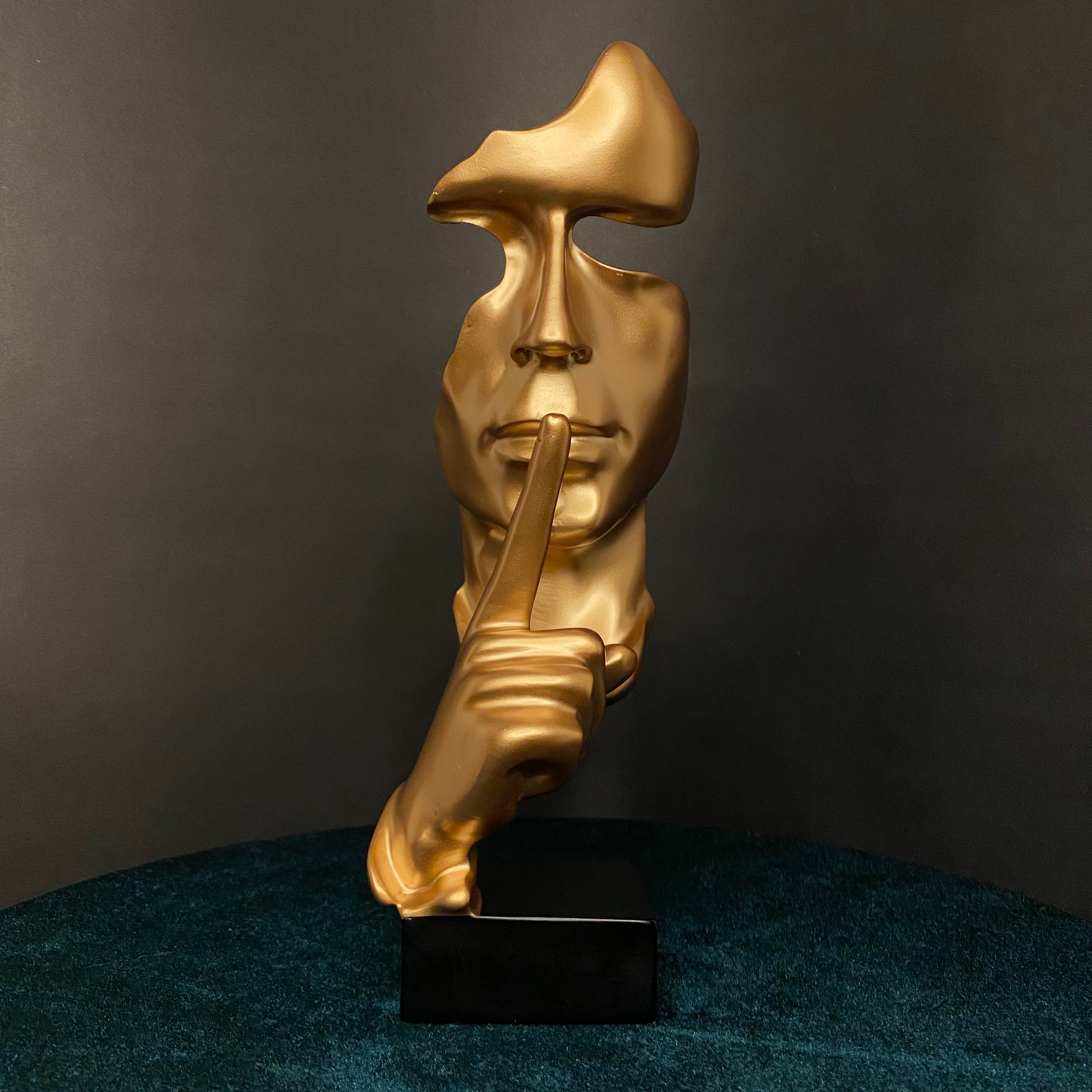 Dazzling Decore Abstract Resin Silence Thinker Statue