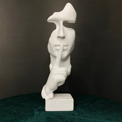 Dazzling Decore Abstract Resin Silence Thinker Statue
